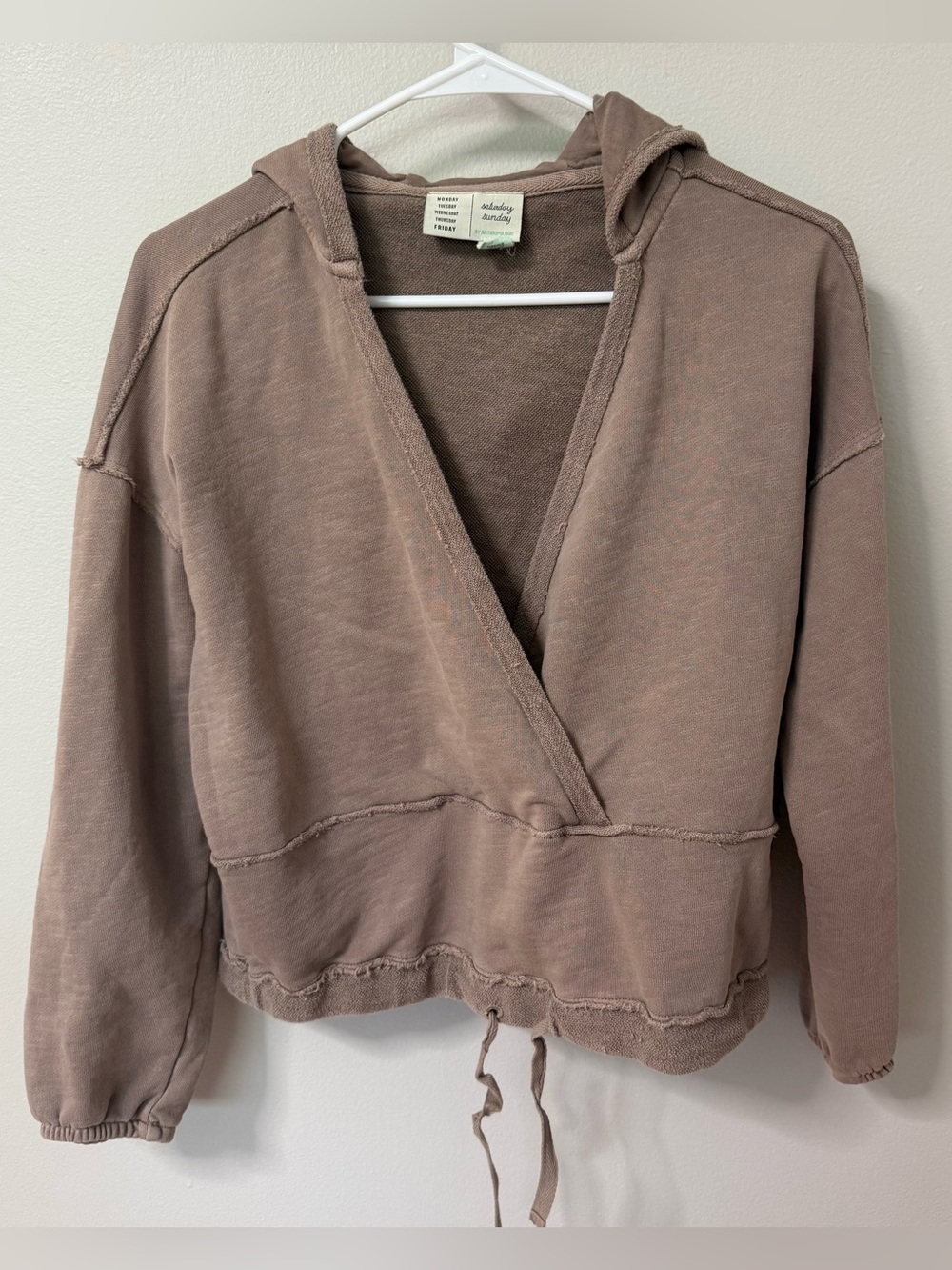 Women’s Anthropologie Saturday Sunday Sharon Brown Hoodie Sweatshirt XS coquette